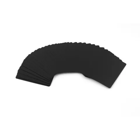 Wasserdichte PVC-Spielkarten 54-teilige Pokerkarten - Schwarz Glattes Finish