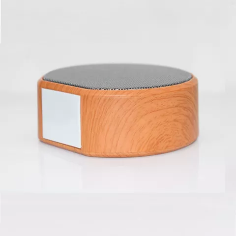 A60 Holz Textur Drahtloser Bluetooth-Lautsprecher - Mini Subwoofer Grau