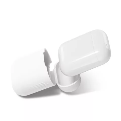 Weiche Silikonh&uuml;lle f&uuml;r Apple AirPods H&uuml;lle - Weiss