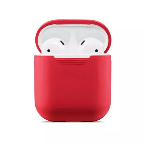 Weiche Silikonh&uuml;lle f&uuml;r Apple AirPods H&uuml;lle - Rot