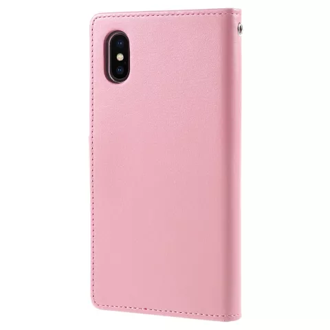 Mercury Goospery Rich Walletcase 7 Karten Kunstleder iPhone X XS H&uuml;lle - Pink