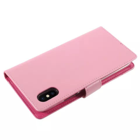 Mercury Goospery Rich Walletcase 7 Karten Kunstleder iPhone X XS H&uuml;lle - Pink