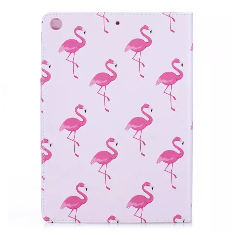 Flamingo Flip Case Lederbezug Standard iPad 2017 2018 - Weiss Pink