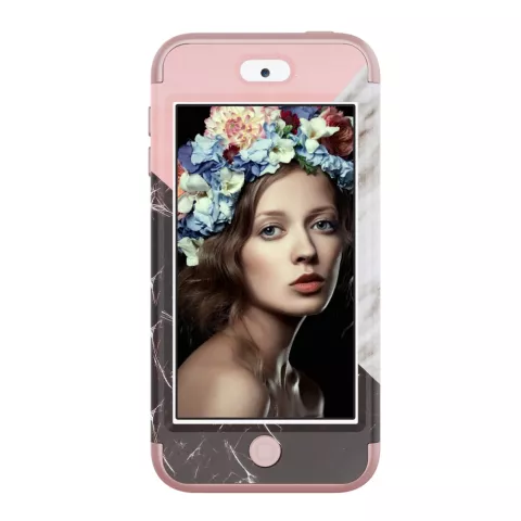 Armor Case Marmoretui iPod Touch 5 6 7 - Pink und Weiss