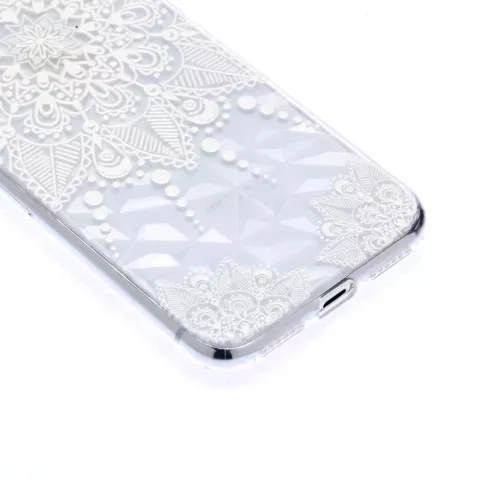 Durchscheinendes Blumenmuster 3D Diamond TPU iPhone X XS H&uuml;lle - Mandala