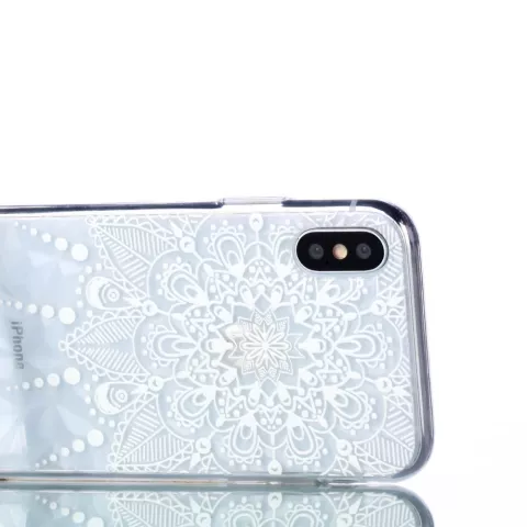 Durchscheinendes Blumenmuster 3D Diamond TPU iPhone X XS H&uuml;lle - Mandala