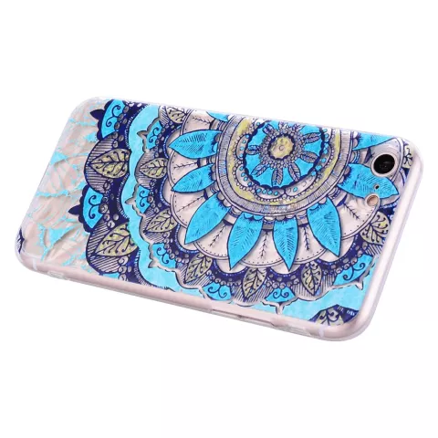 Mandala Diamond Look H&uuml;lle iPhone 7 8 SE 2020 SE 2022 - Blau