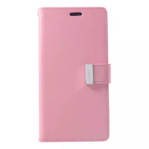 Mercury Goospery Rich Walletcase 7 Karten Kunstleder iPhone XS Max H&uuml;lle - Pink