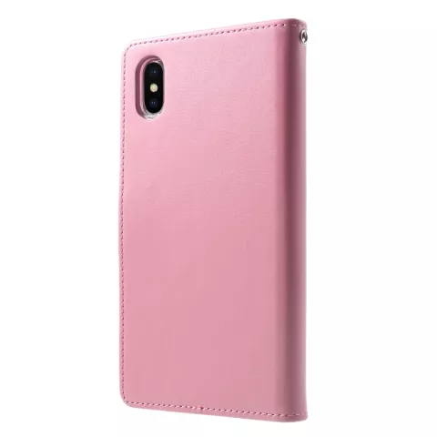 Mercury Goospery Rich Walletcase 7 Karten Kunstleder iPhone XS Max H&uuml;lle - Pink