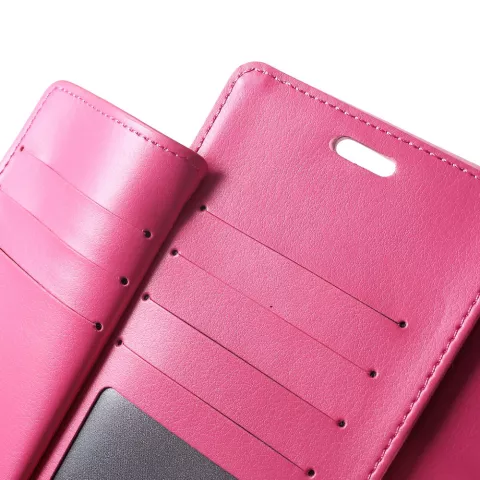 Mercury Goospery Rich Walletcase 7 Karten Kunstleder iPhone XS Max H&uuml;lle - Pink