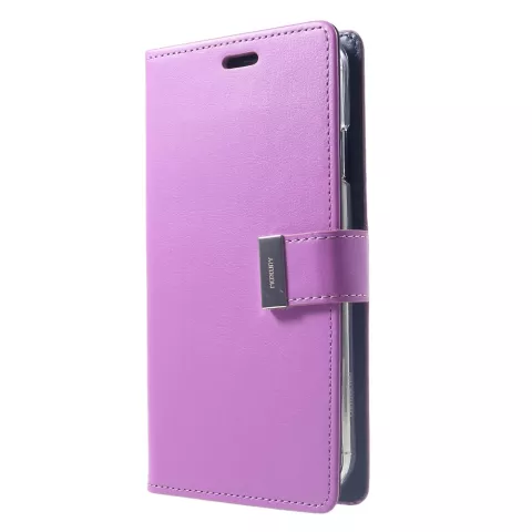 Mercury Goospery Rich Walletcase 7 Karten Kunstleder iPhone XS Max H&uuml;lle - Lila