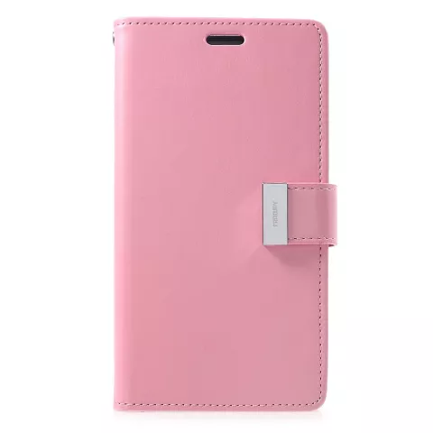 Mercury Goospery Rich Walletcase 7 Karten Kunstleder iPhone XR H&uuml;lle - Pink