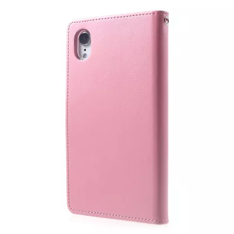 Mercury Goospery Rich Walletcase 7 Karten Kunstleder iPhone XR H&uuml;lle - Pink