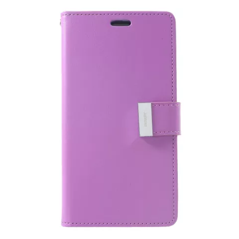 Mercury Goospery Rich Walletcase 7 Karten Kunstleder iPhone XR H&uuml;lle - Lila