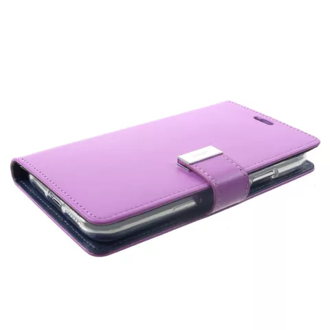 Mercury Goospery Rich Walletcase 7 Karten Kunstleder iPhone XR H&uuml;lle - Lila