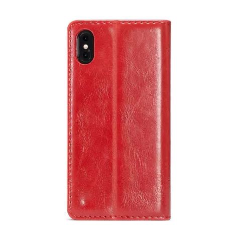 Caseme Kunstleder Wallet Kartenhalter H&uuml;lle f&uuml;r iPhone XS Max H&uuml;lle - rot