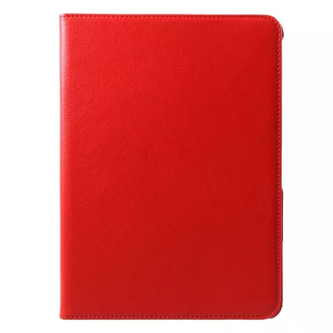 Leder Litchi Grain iPad Pro 12,9-Zoll-H&uuml;lle mit 2018 &Auml;rmeln und Abdeckung - Rot