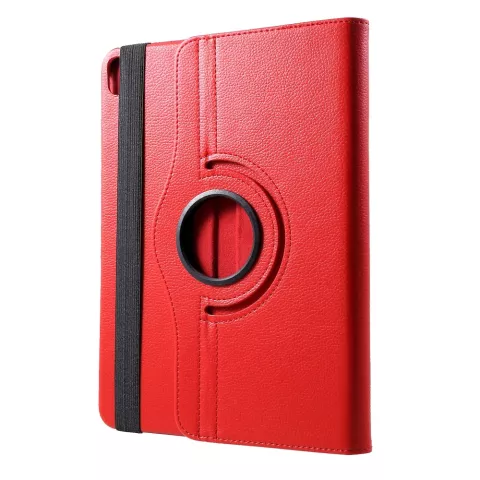 Leder Litchi Grain H&uuml;lle drehbar Standard iPad Pro 11 Zoll (2018 2020 2021 2022) &amp; iPad Air 4 &amp; iPad Air 5 - Rot