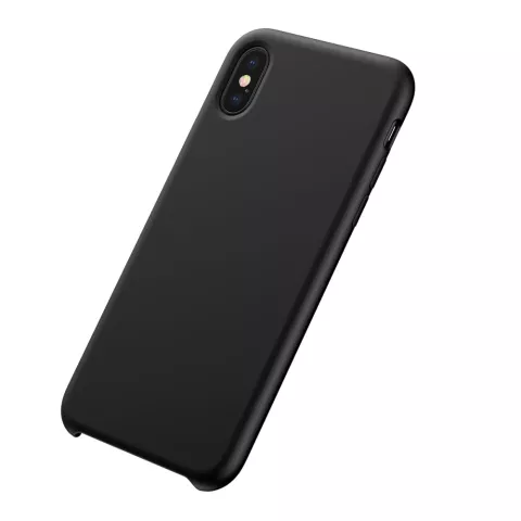 Baseus Original LSR Serie Liquid Silicone Gel H&uuml;lle iPhone X XS Cover - Schwarz