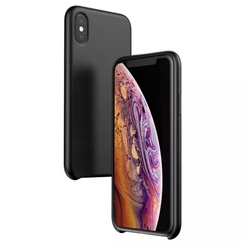 Baseus Original LSR Serie Liquid Silicone Gel H&uuml;lle iPhone X XS Cover - Schwarz