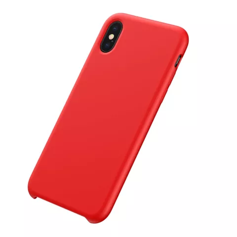 Baseus Original LSR Serie Fl&uuml;ssigsilikon Gel H&uuml;lle iPhone XS Max Cover - Rot