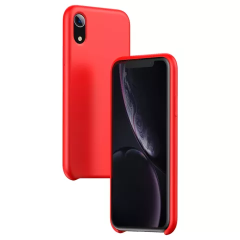 Baseus Original LSR Serie Liquid Silicone Gel H&uuml;lle iPhone XR Cover - Rot