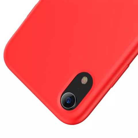 Baseus Original LSR Serie Liquid Silicone Gel H&uuml;lle iPhone XR Cover - Rot