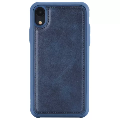 Magnetic Blue Ledertasche iPhone XR - Blau