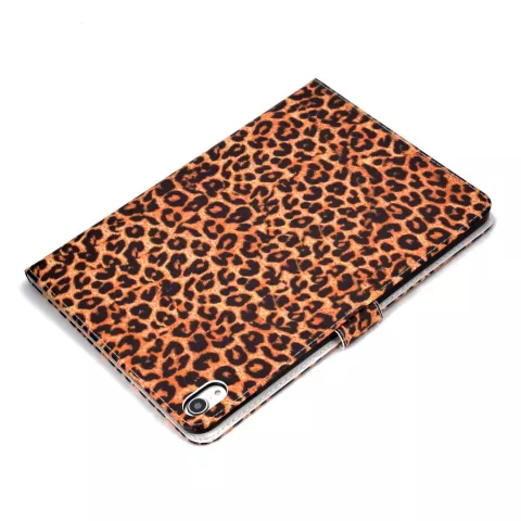 Panther Print iPad Pro 11-Zoll 2018 Etuis H&uuml;lle Leder Brieftasche Brieftasche - Brown Leopard