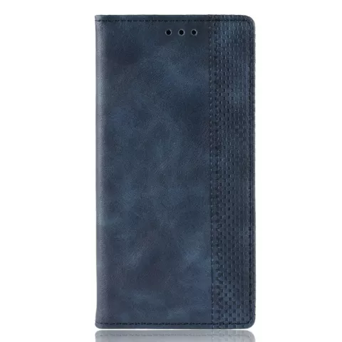 Vintage Wallet Style Kunstleder Lederbezug H&uuml;lle iPhone XS Max H&uuml;lle - Blau