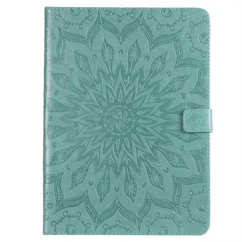 Sonnenblume Leder iPad Pro 11-Zoll-2018 Fall Cover Wallet - Gr&uuml;n