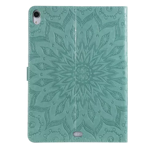 Sonnenblume Leder iPad Pro 11-Zoll-2018 Fall Cover Wallet - Gr&uuml;n