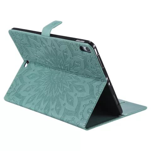 Sonnenblumenleder Kompatibel mit iPad Pro 11 Zoll 2018 Case Cover Wallet - Gr&uuml;n