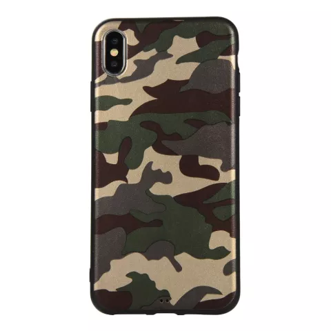 Tarnung TPU Tarnh&uuml;lle Armee iPhone XS Max - Armee Gr&uuml;n
