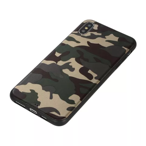 Tarnung TPU Tarnh&uuml;lle Armee iPhone XS Max - Armee Gr&uuml;n