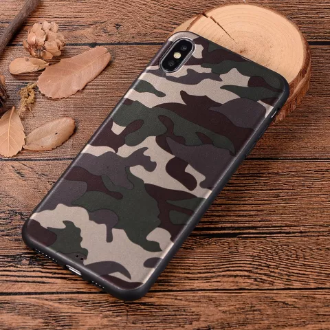 Tarnung TPU Tarnh&uuml;lle Armee iPhone XS Max - Armee Gr&uuml;n