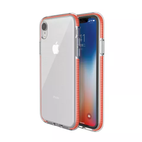 Schutzh&uuml;lle f&uuml;r farbige Kanten iPhone XR H&uuml;lle TPE TPU R&uuml;ckseite - Orange