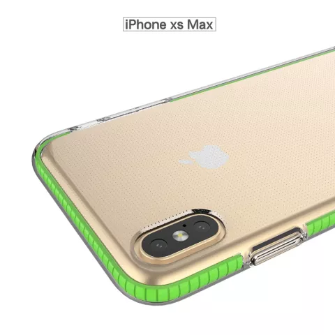 Farbige Schutzh&uuml;lle f&uuml;r iPhone XS Max H&uuml;lle TPE TPU R&uuml;ckseite - Gr&uuml;n