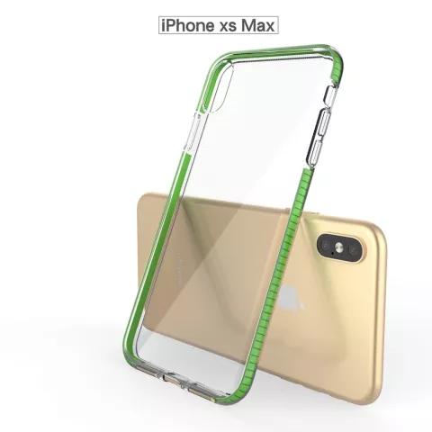 Farbige Schutzh&uuml;lle f&uuml;r iPhone XS Max H&uuml;lle TPE TPU R&uuml;ckseite - Gr&uuml;n