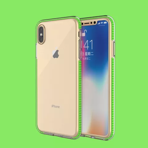 Farbige Schutzh&uuml;lle f&uuml;r iPhone XS Max H&uuml;lle TPE TPU R&uuml;ckseite - Gr&uuml;n