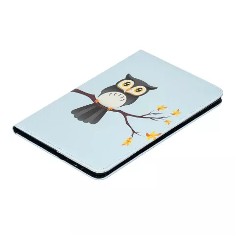 Owl Flip Case Leder Flip Cover Standard iPad Mini 4 5 - Hellblau