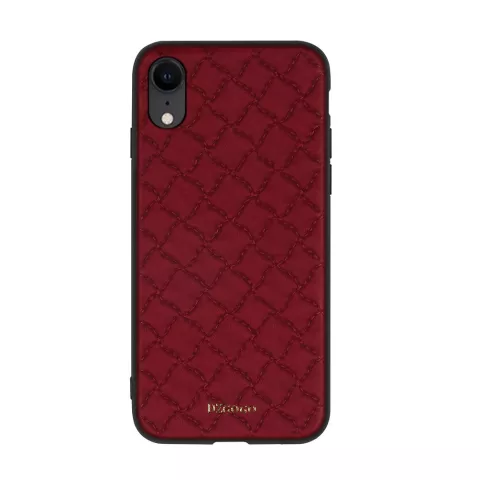 DZGOGO Yago Series Case PU-Ledernahtgitter iPhone XR - Rot