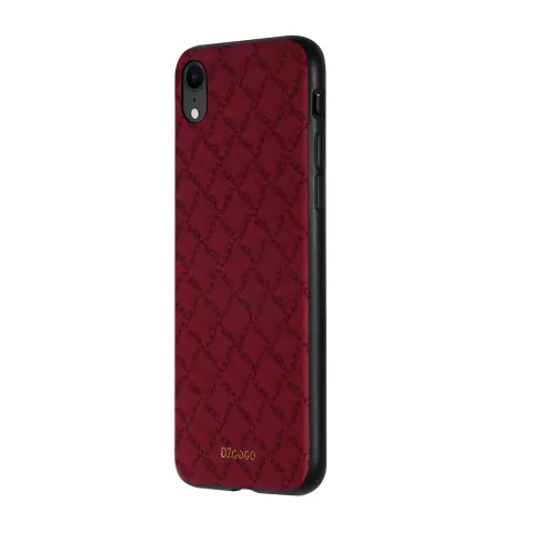 DZGOGO Yago Series Case PU-Ledernahtgitter iPhone XR - Rot