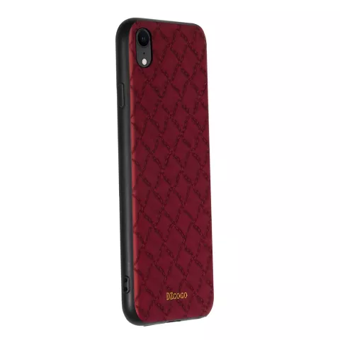 DZGOGO Yago Series Case PU-Ledernahtgitter iPhone XR - Rot