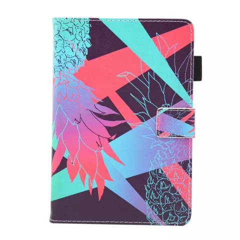 Ananas bunte Flip Case Leder Flip Cover iPad Mini 1 2 3 4 5 - Hellblau Pink Lila