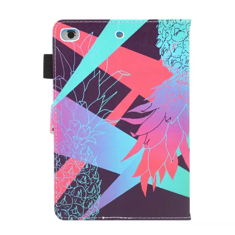 Ananas bunte Flip Case Leder Flip Cover iPad Mini 1 2 3 4 5 - Hellblau Pink Lila