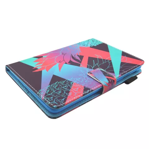 Ananas bunte Flip Case Leder Flip Cover iPad Mini 1 2 3 4 5 - Hellblau Pink Lila