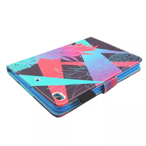 Ananas bunte Flip Case Leder Flip Cover iPad Mini 1 2 3 4 5 - Hellblau Pink Lila