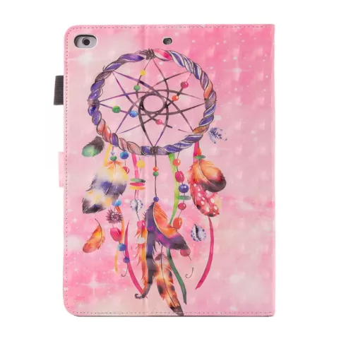 Dreamcatcher Feder Flip Fall Lederh&uuml;lle iPad Mini 1 2 3 4 5 - Pink