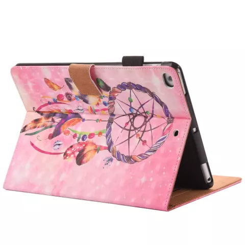 Dreamcatcher Feder Flip Fall Lederh&uuml;lle iPad Mini 1 2 3 4 5 - Pink